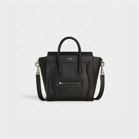 celine drummed calfskin nano luggage|Celine nano luggage 24s.